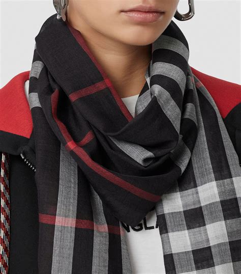 burberry giant check wool-silk scarf|Burberry silk scarf.